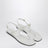 White patent leather thong sandals