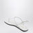 White patent leather thong sandals