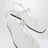 White patent leather thong sandals