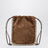 Porta smartphone in pelle scamosciata color cacao