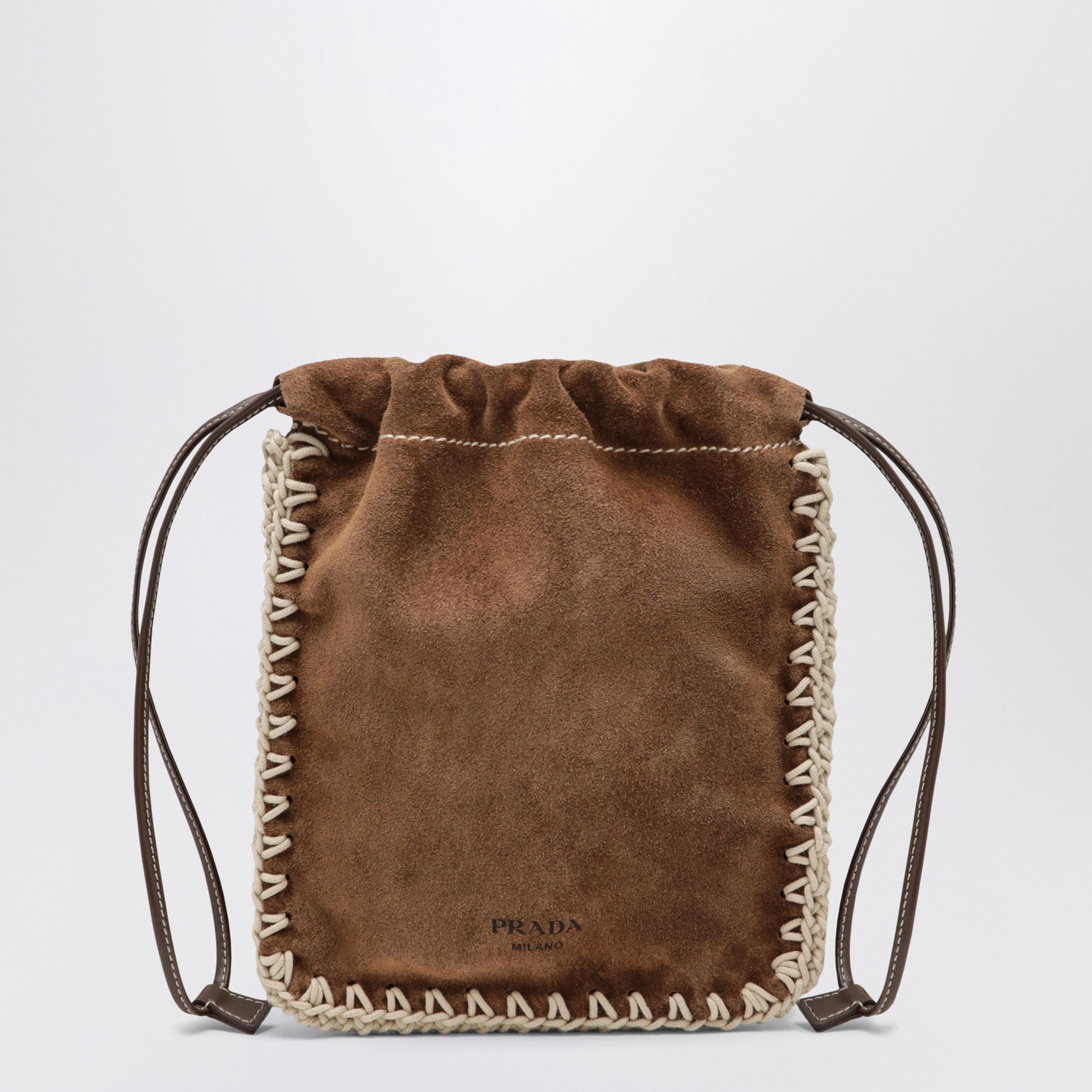 Smartphone-Halter aus Wildleder in Kakao