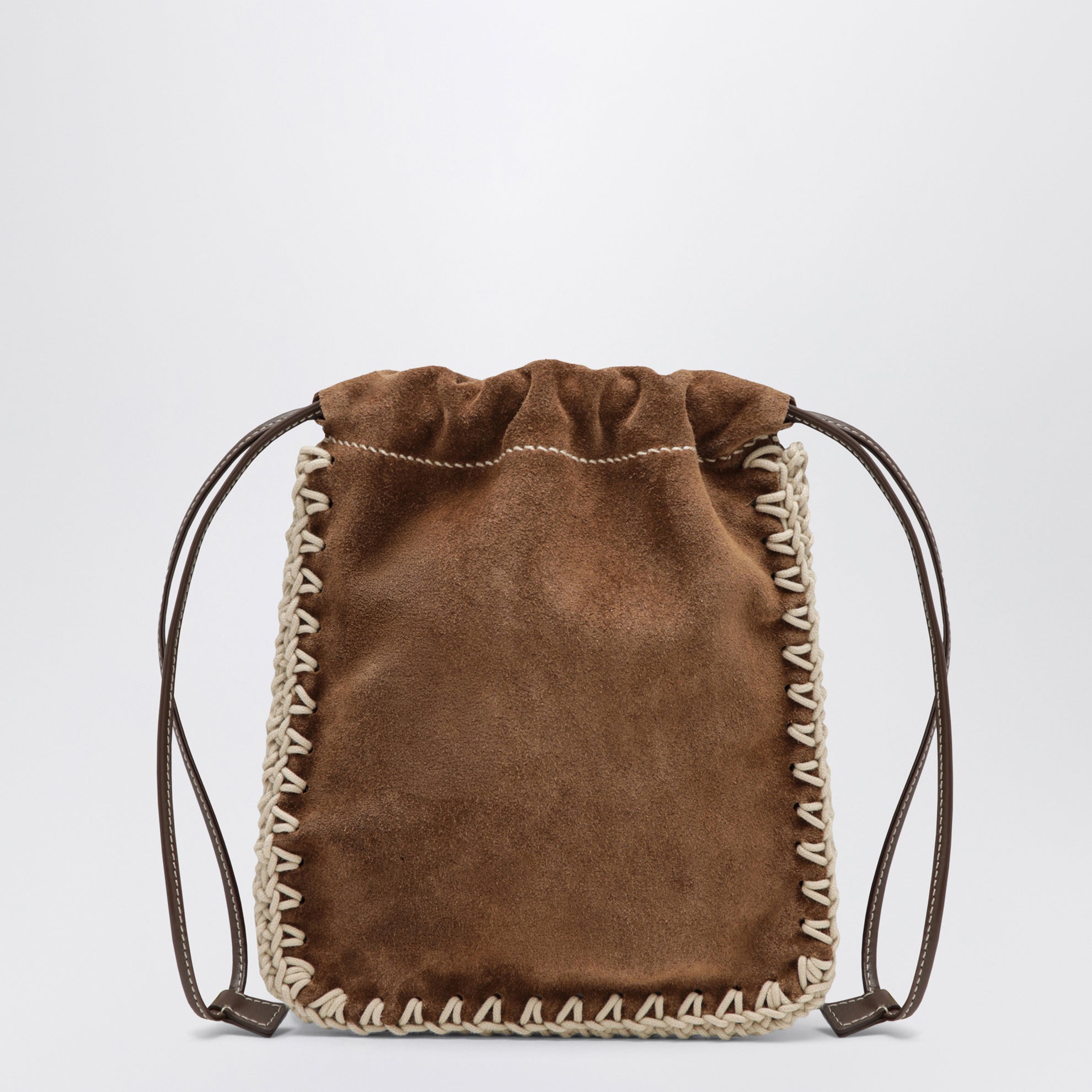 Smartphone-Halter aus Wildleder in Kakao
