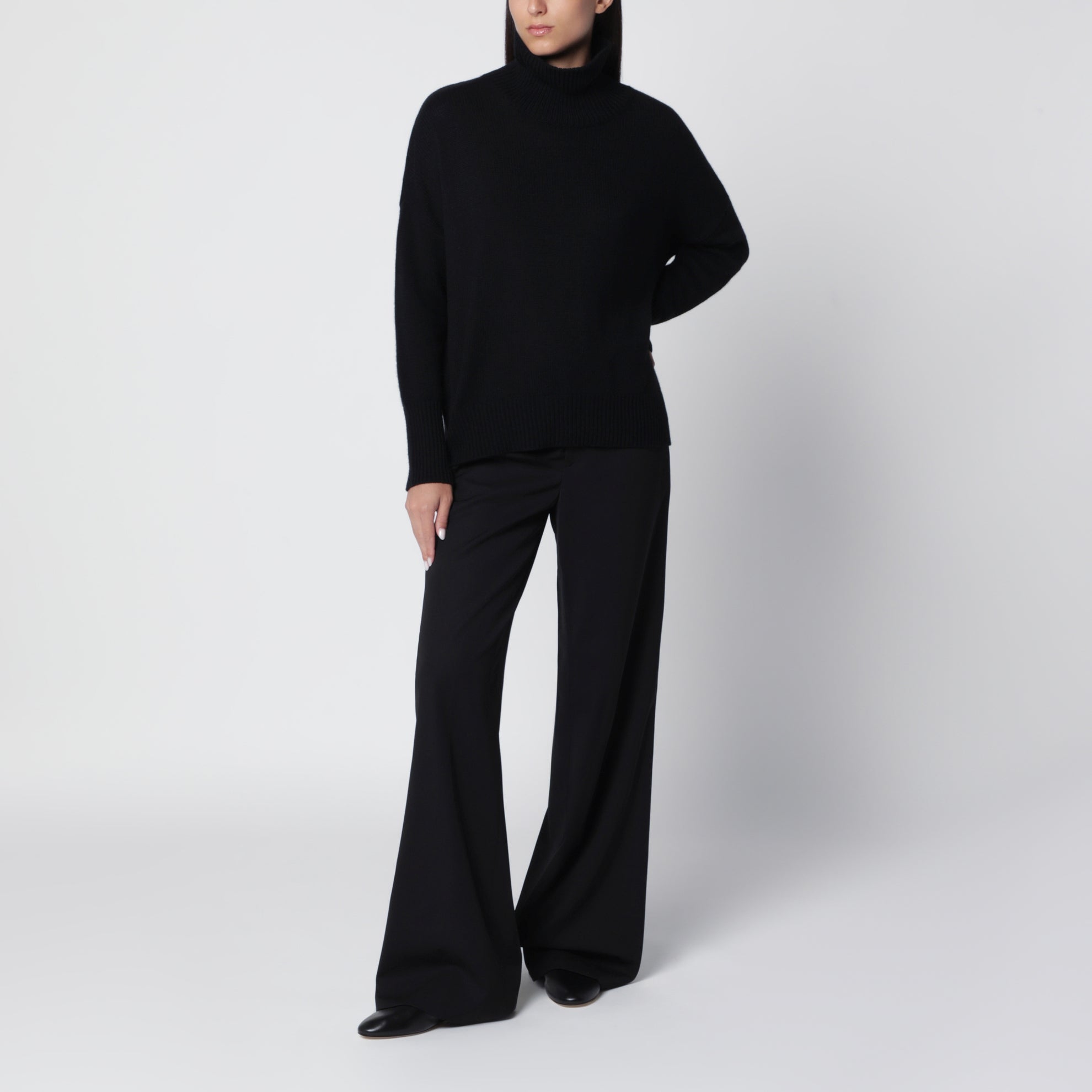 Rollkragenpullover Heidi aus Cashmere in Schwarz