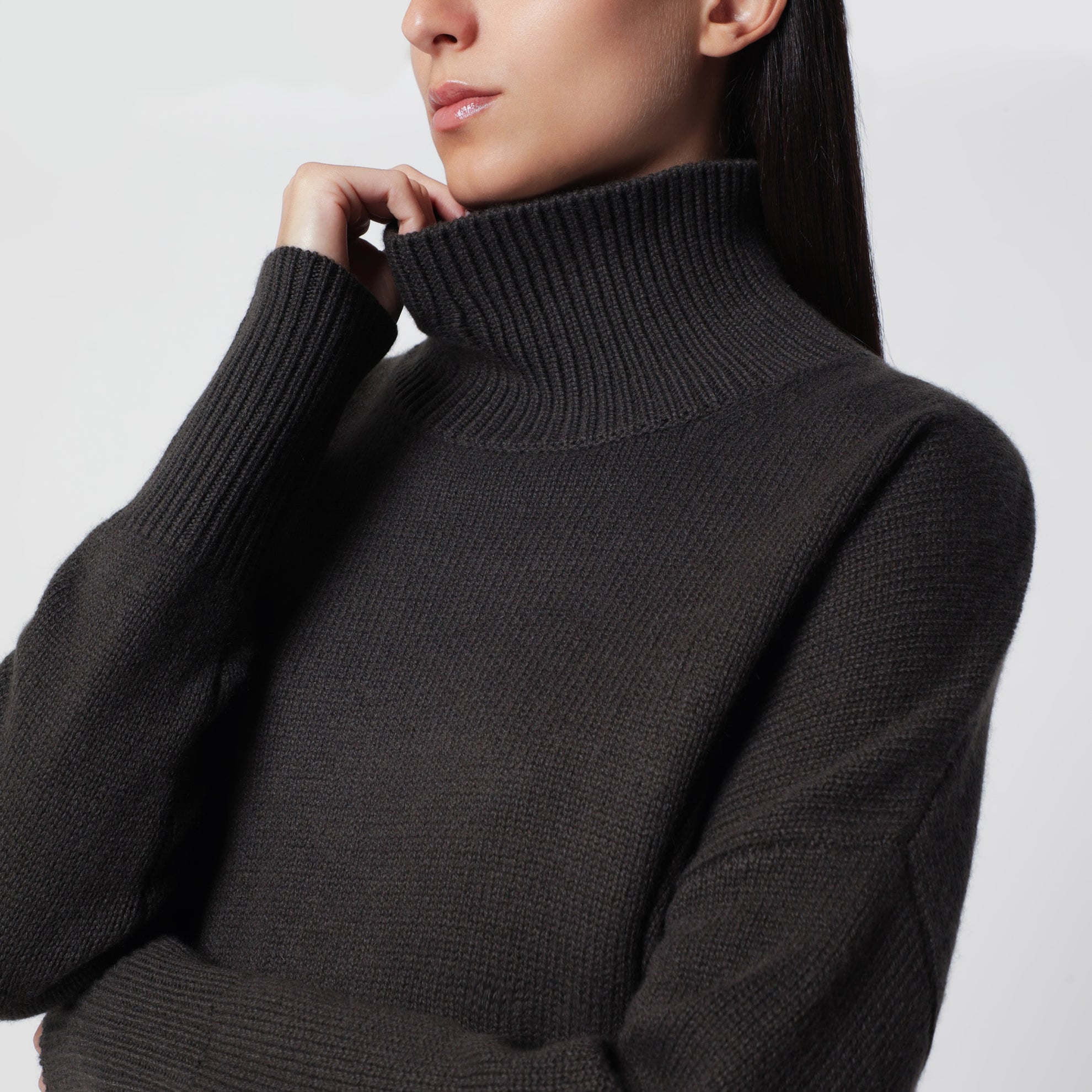 Pull Heidi en cachemire vert foncé