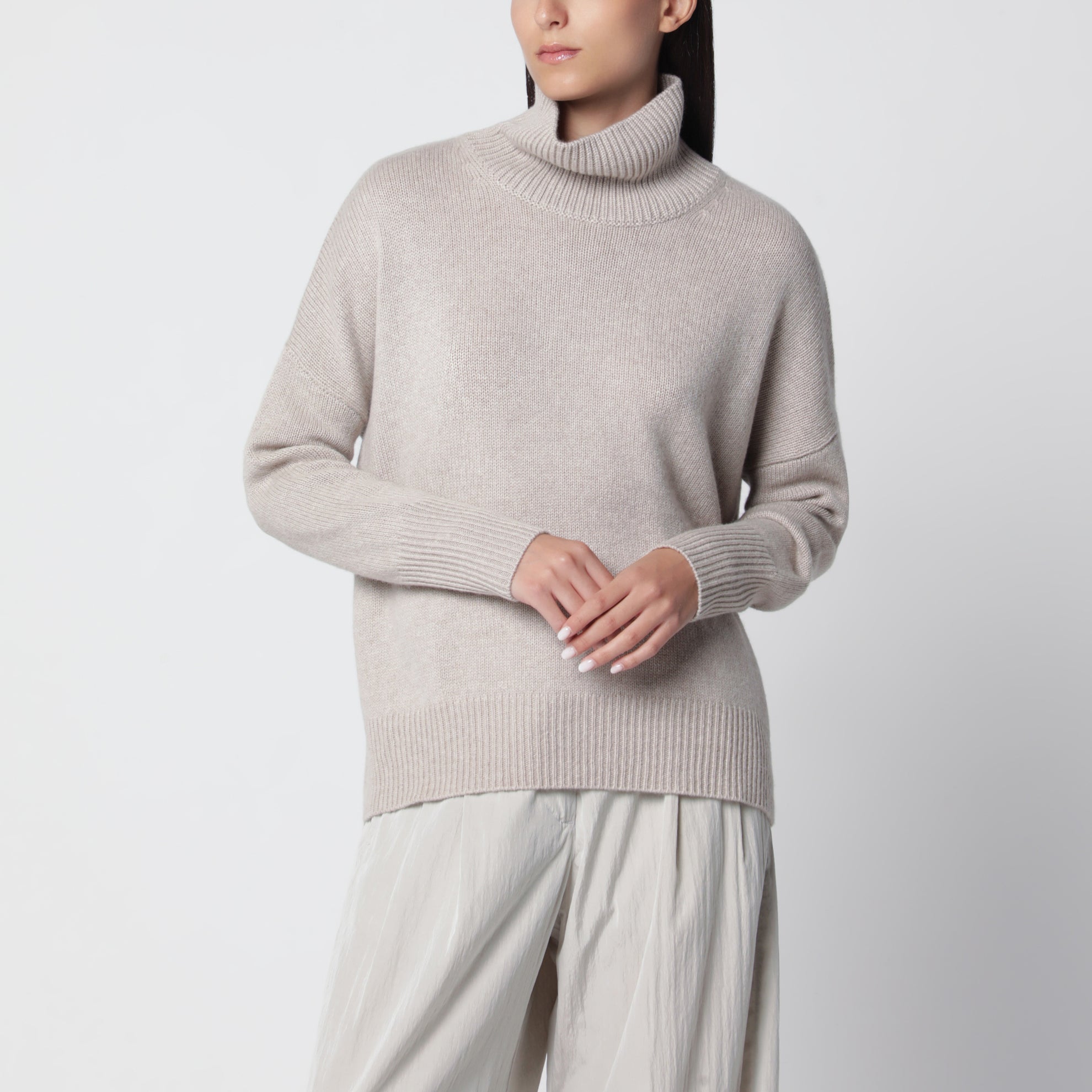 Pullover Heidi aus Kaschmir in Sand