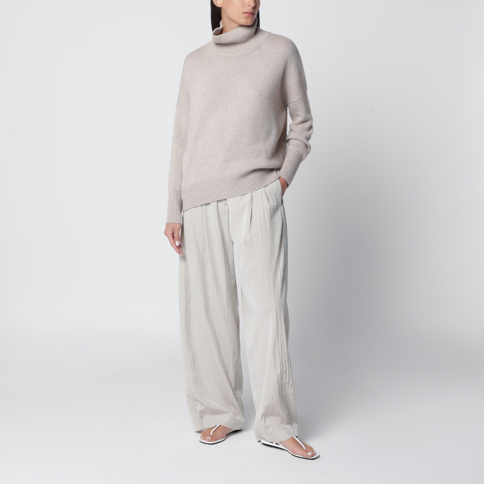 Pullover Heidi aus Kaschmir in Sand