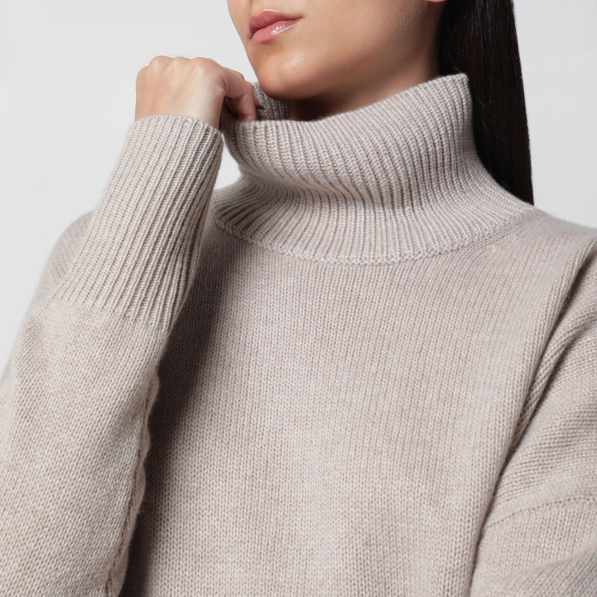 Pullover Heidi aus Kaschmir in Sand