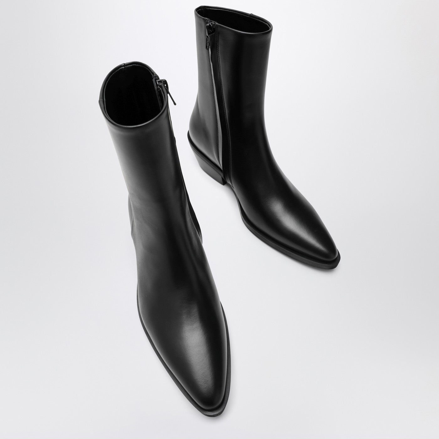 Die Hudson schwarzen Leder Stiefeletten