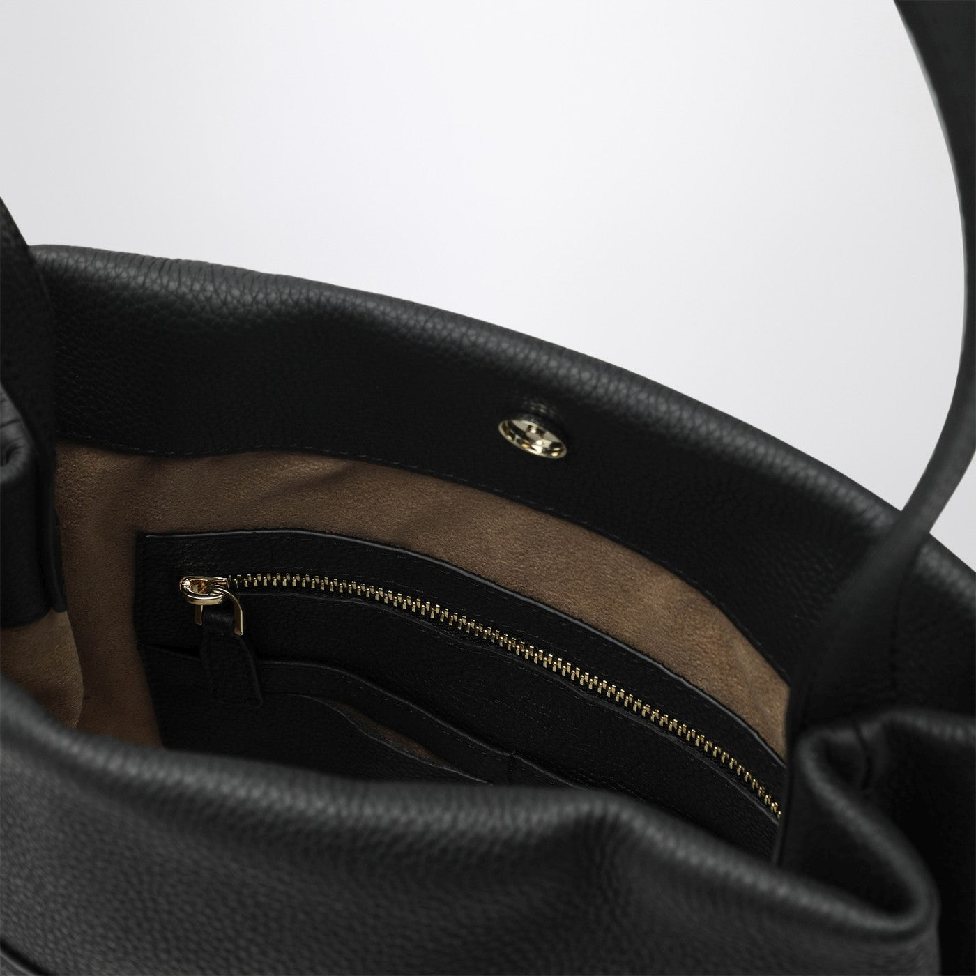 Tote Du Jour tote bag in black calfskin