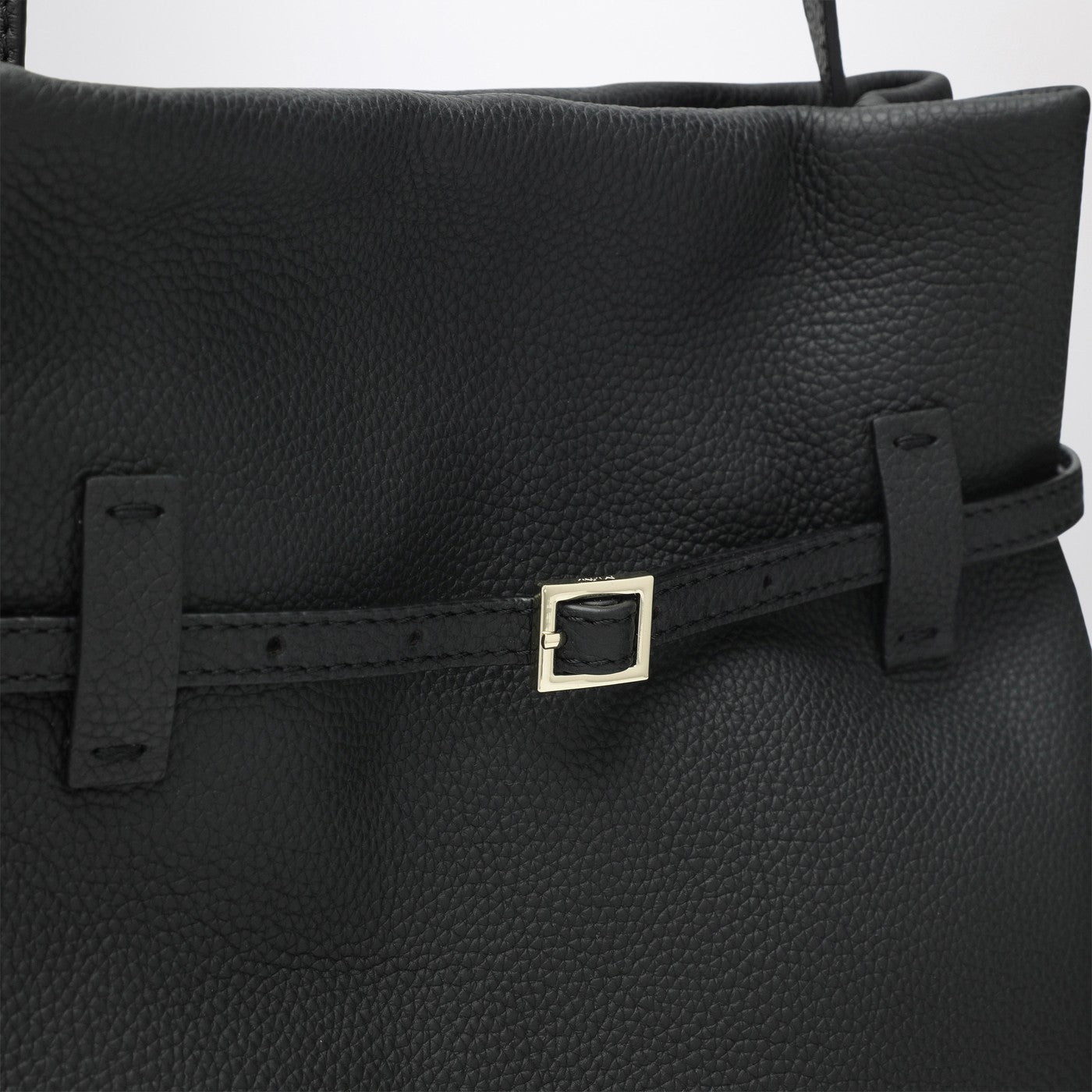 Tote Du Jour tote bag in black calfskin