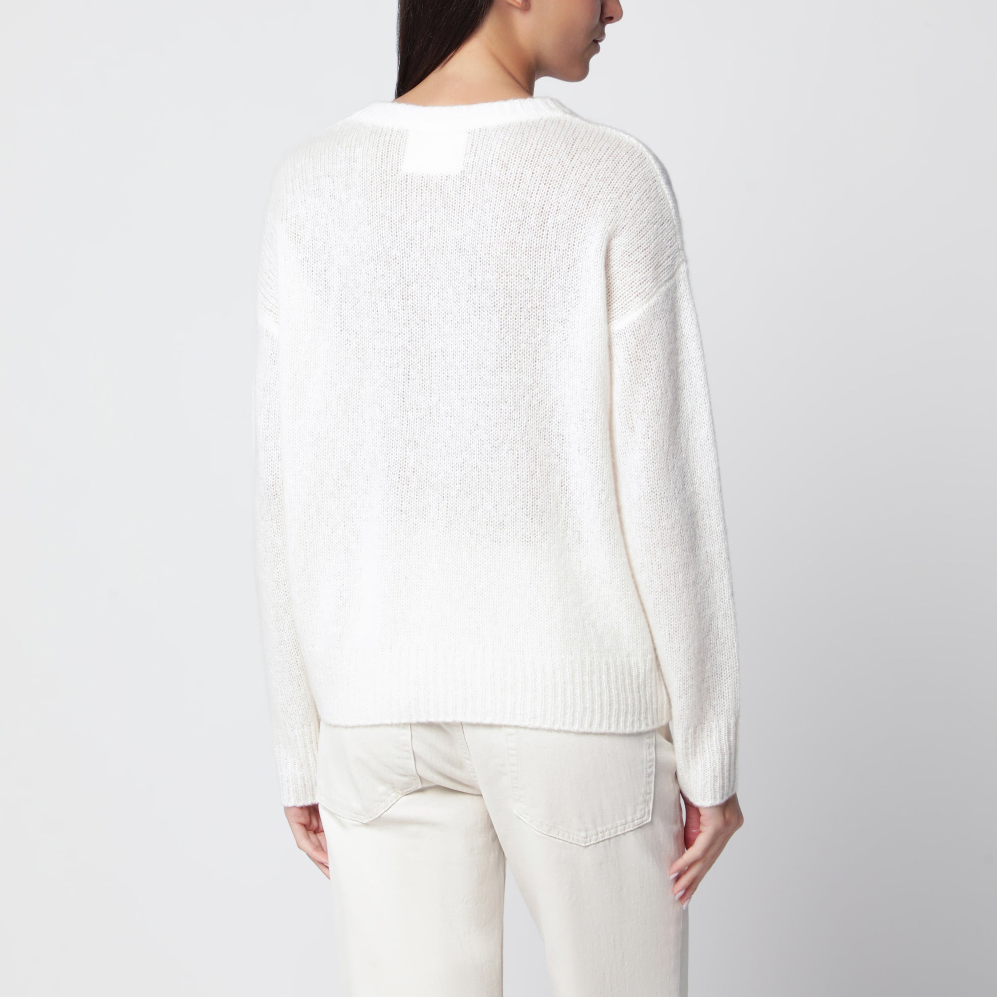 Lova Pullover aus Kaschmir und Seide in Creme