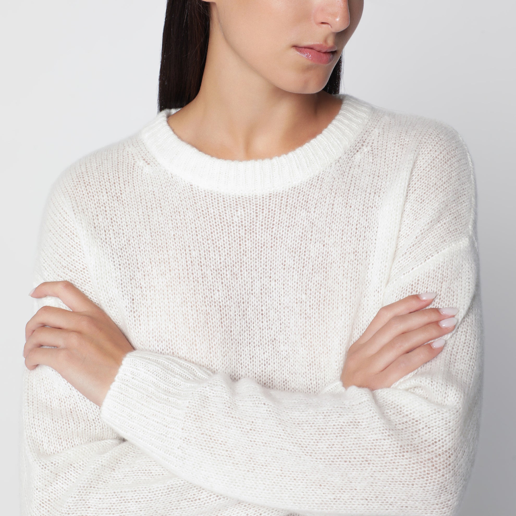 Lova Pullover aus Kaschmir und Seide in Creme