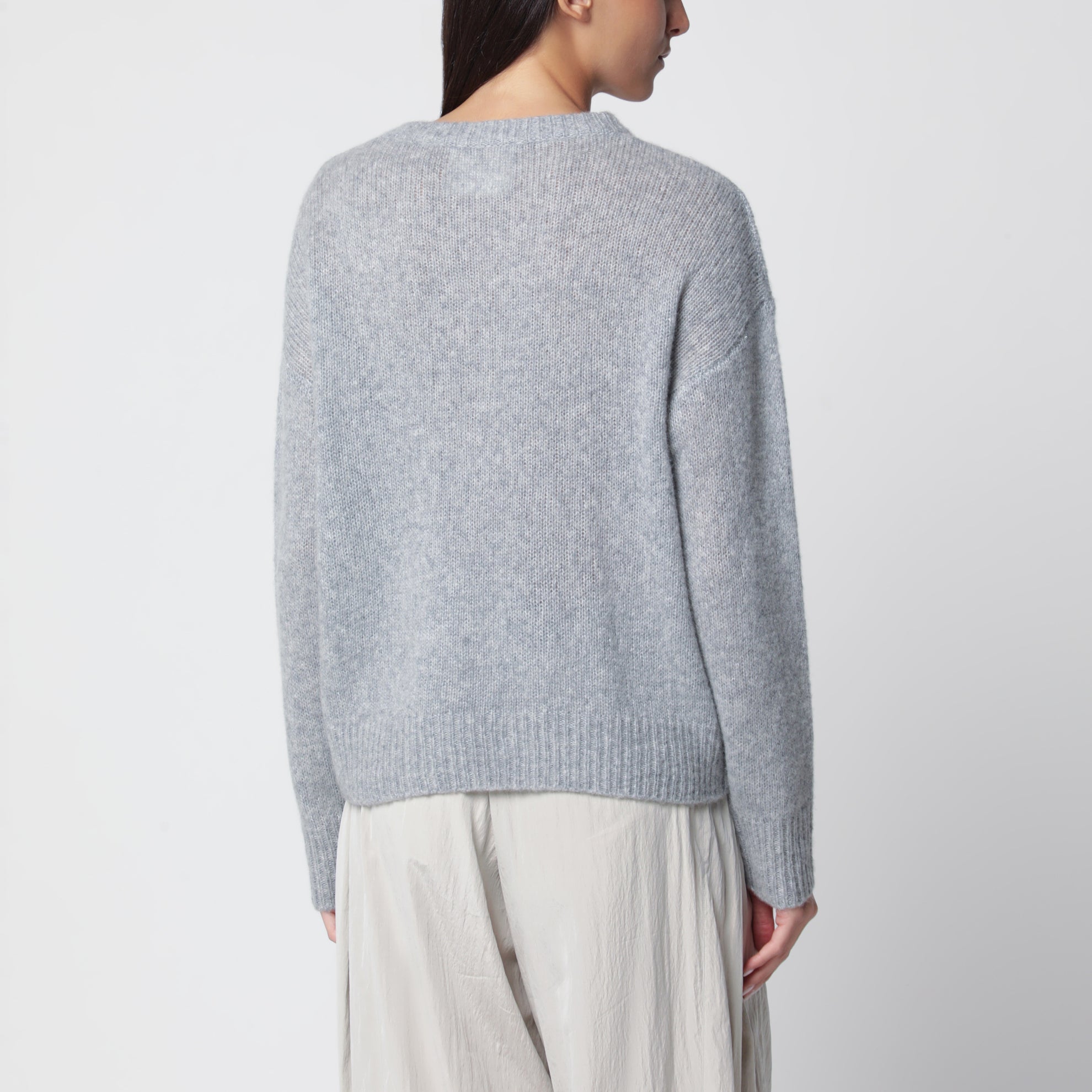 Lova Pullover aus Kaschmir und Seide in Grau