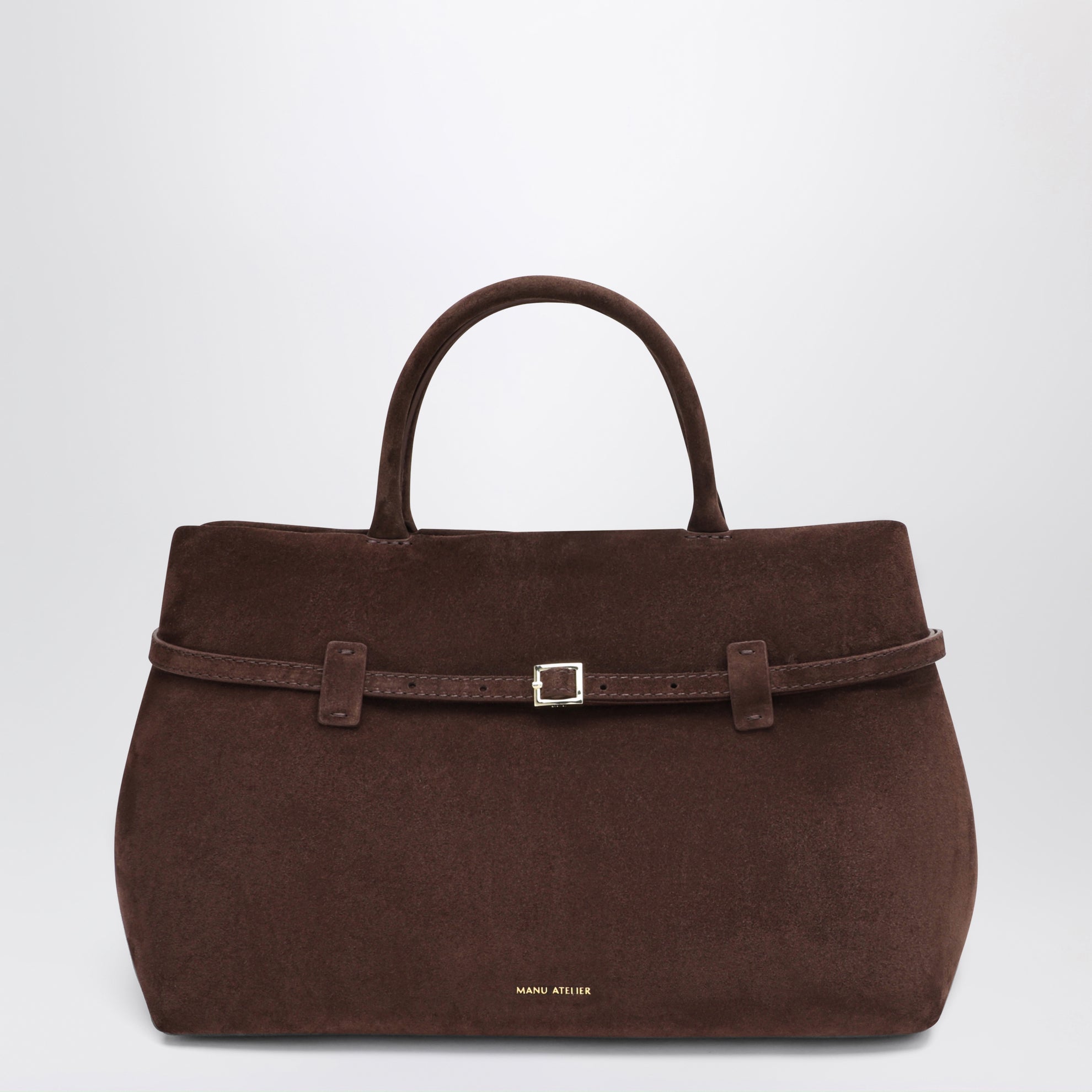 Le Cambon 35 dark brown suede bag