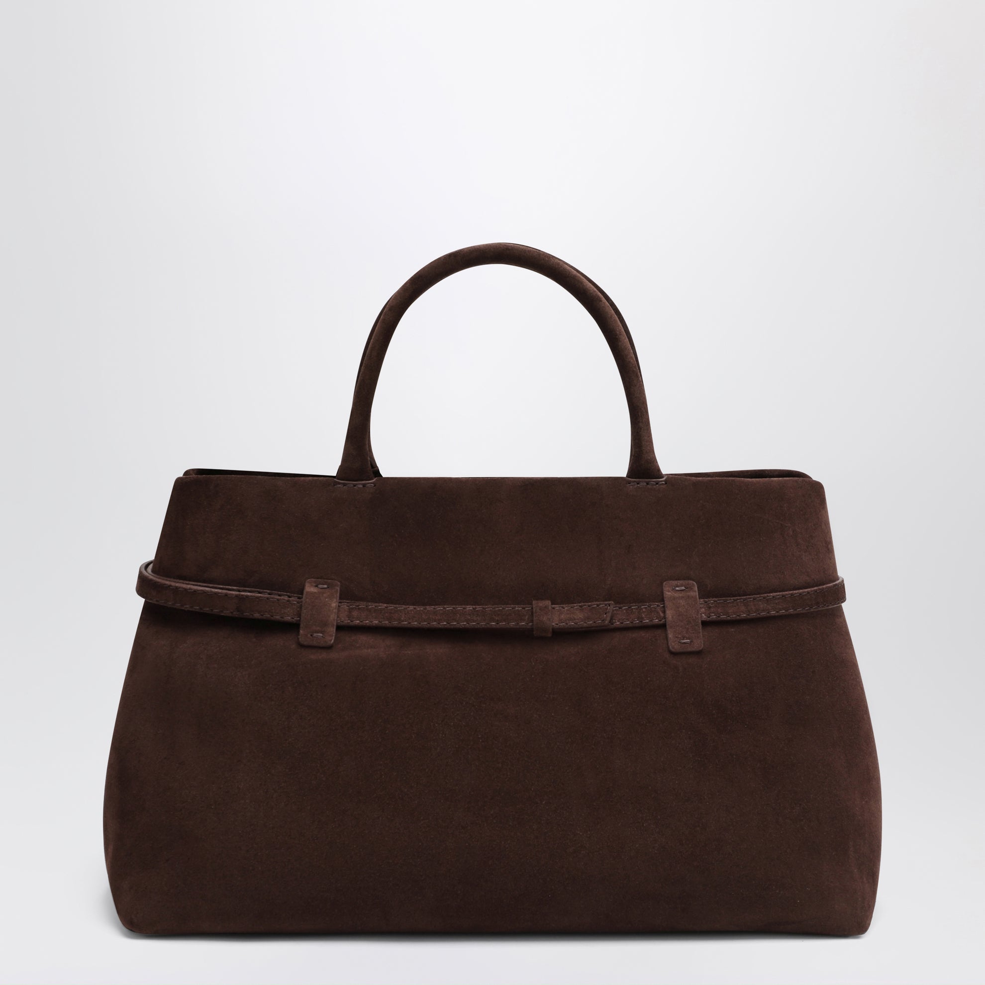 Le Cambon 35 dark brown suede bag
