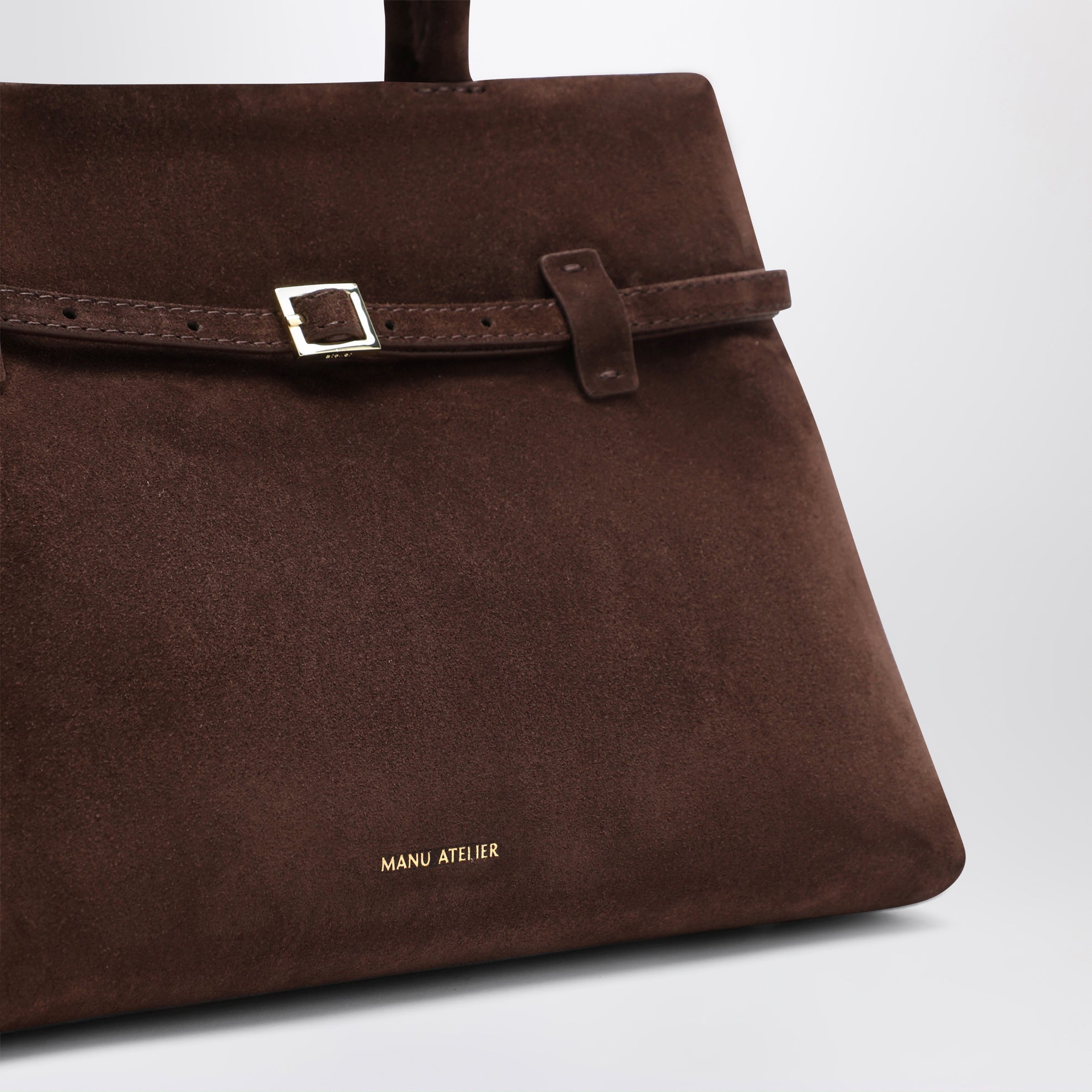 Le Cambon 35 dark brown suede bag