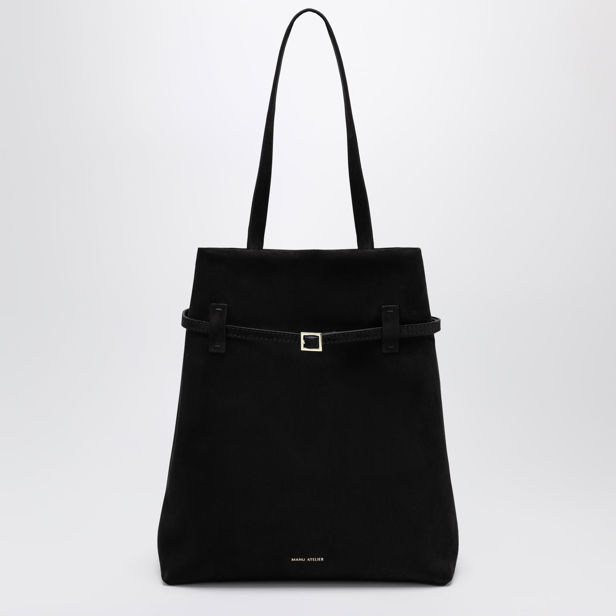 Tote du Jour Tasche aus schwarzem Wildleder