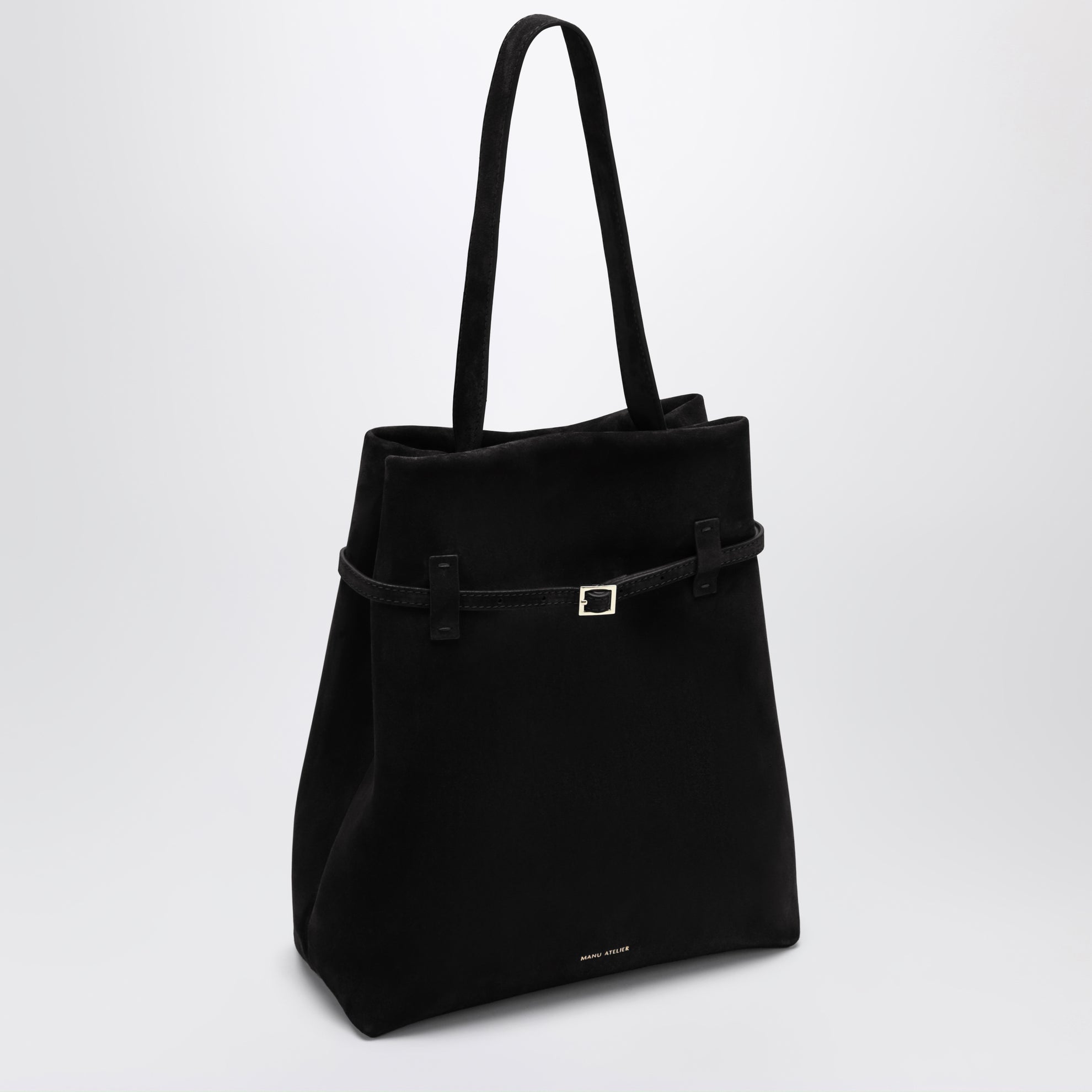 Tote du Jour Tasche aus schwarzem Wildleder