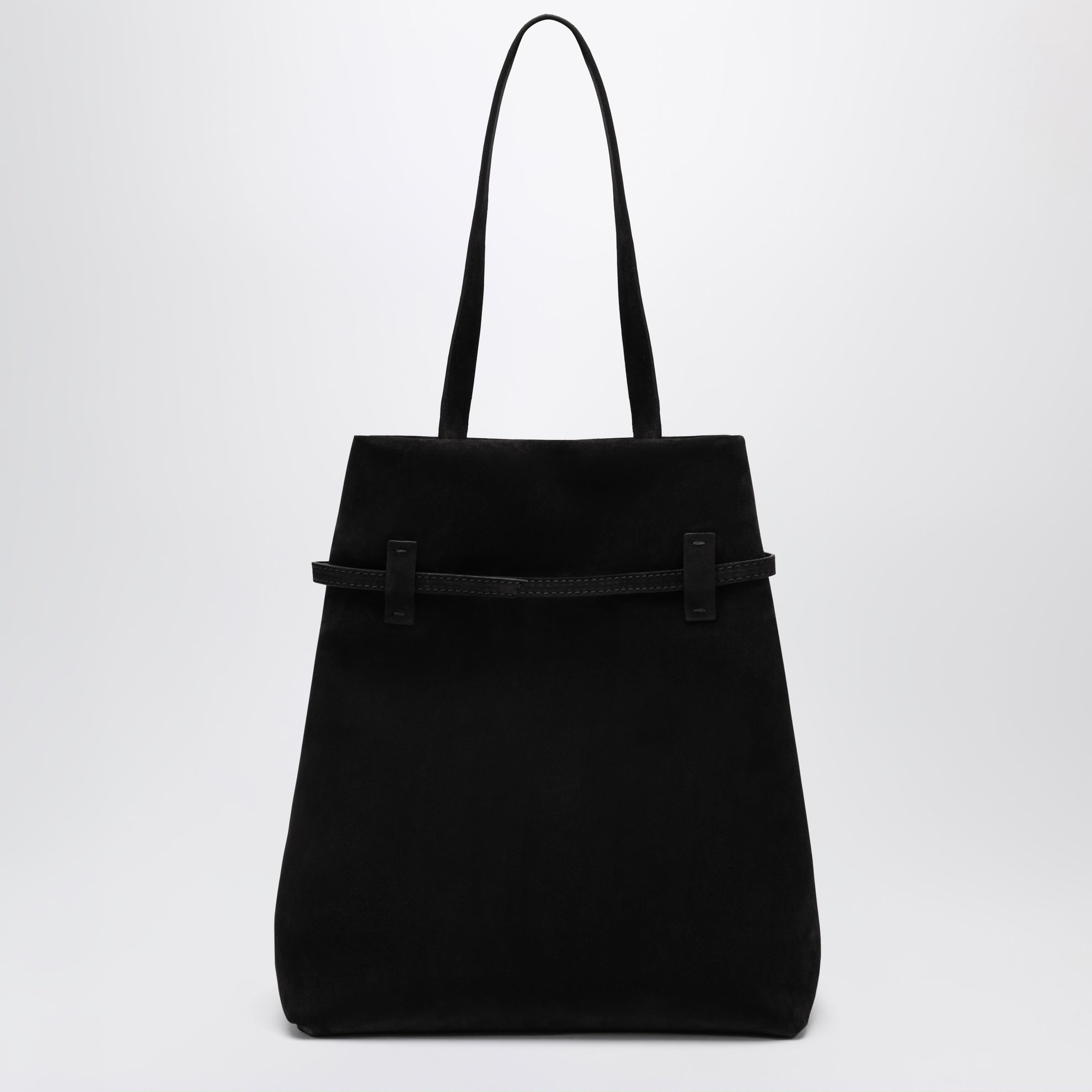 Tote du Jour Tasche aus schwarzem Wildleder