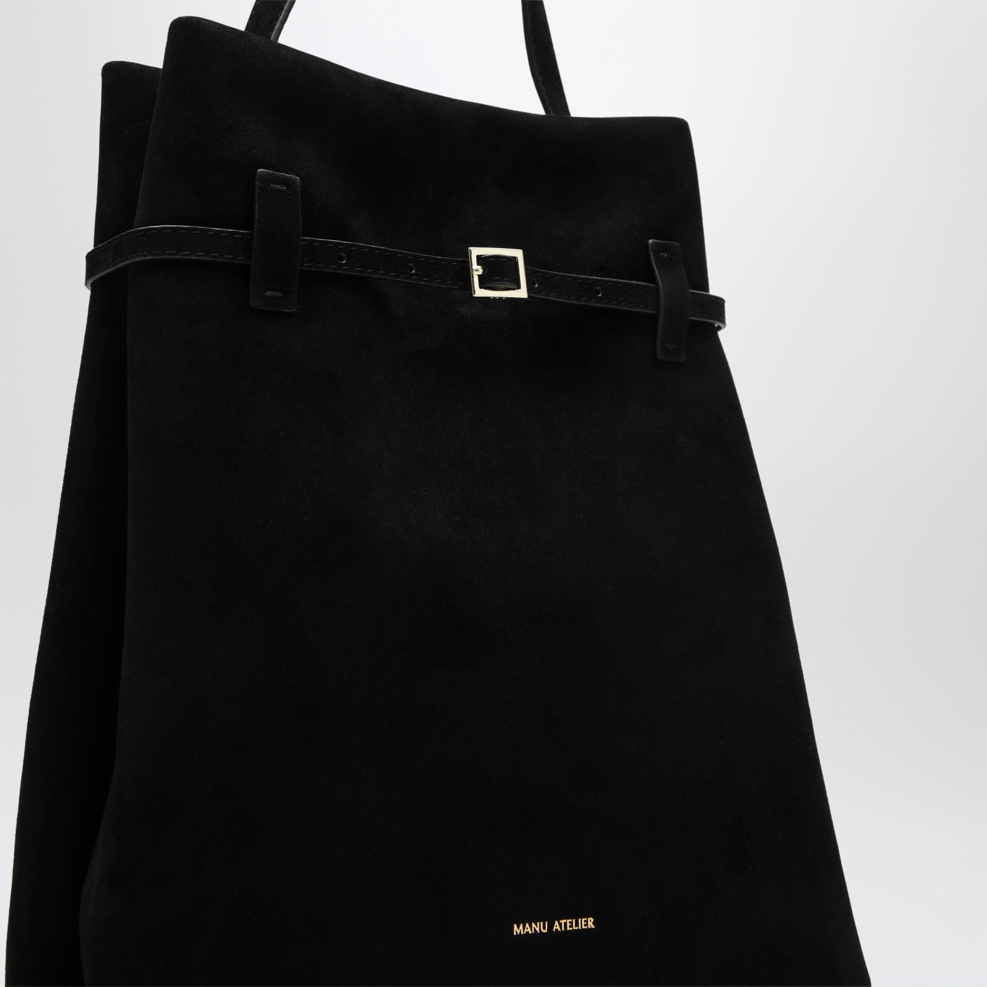 Tote du Jour Tasche aus schwarzem Wildleder