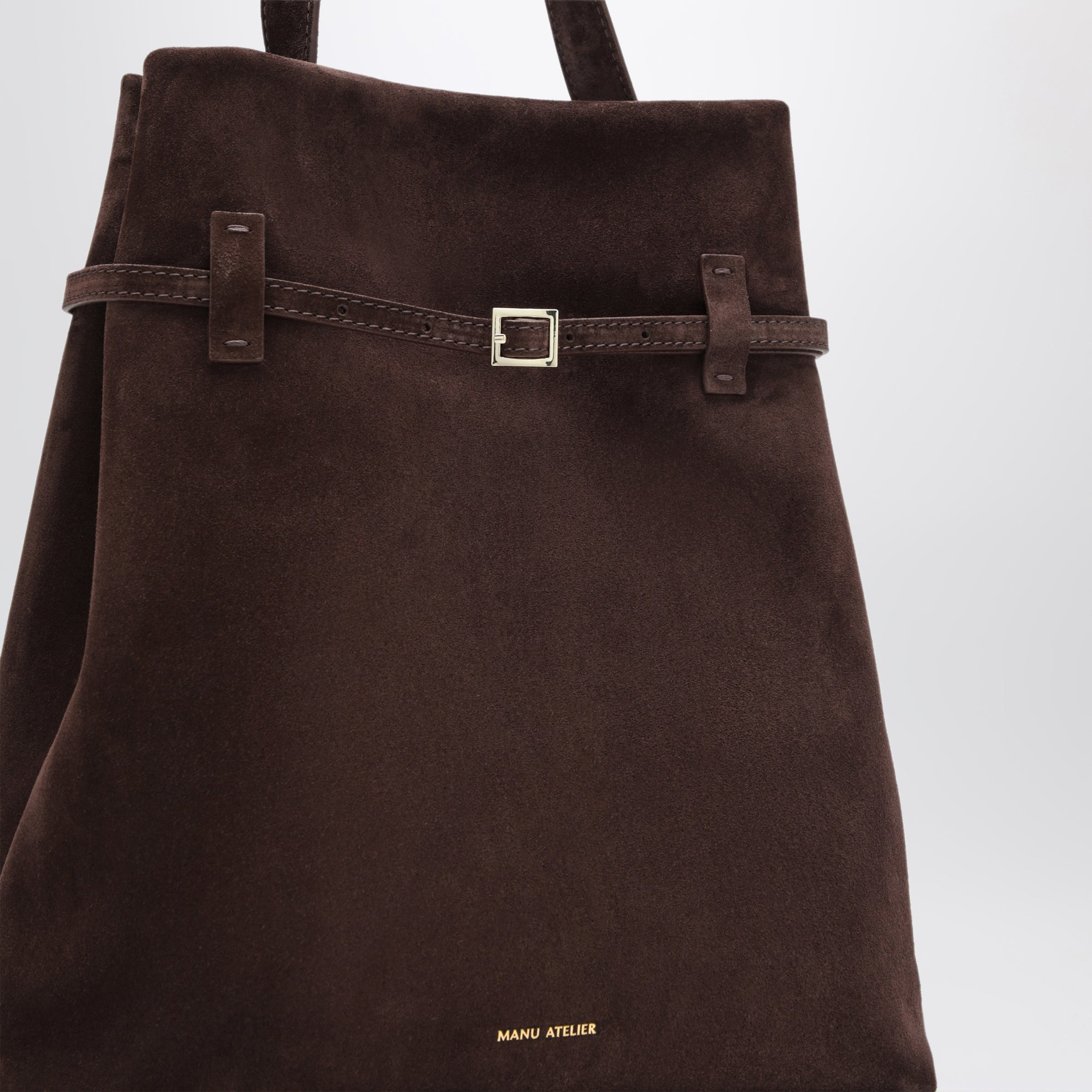 Tote du Jour bag in Dark Brown suede