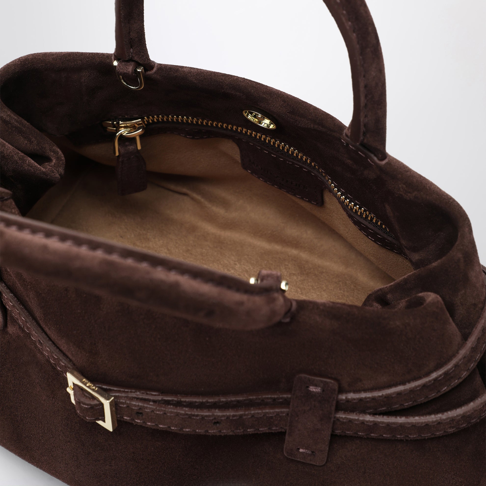 Borsa Le Cambon 25 marrone scura in suede