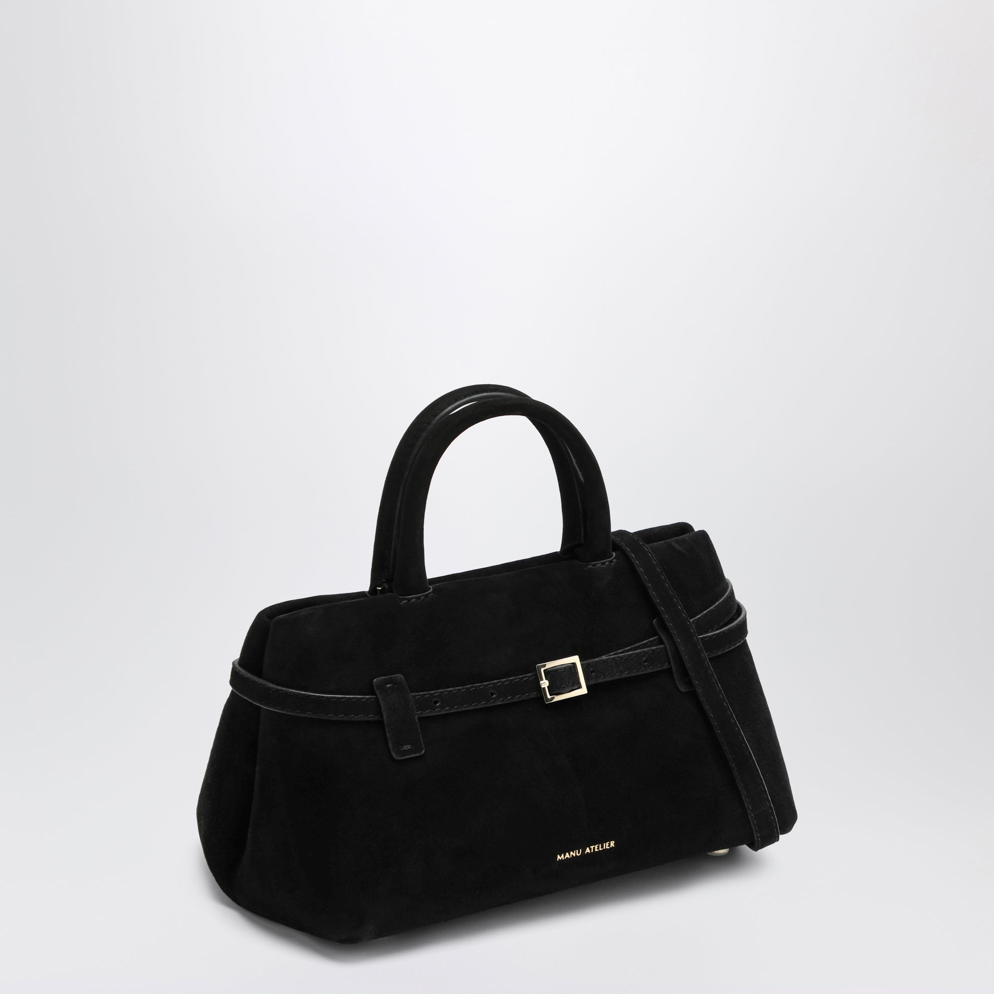 Le Cambon 25 black suede bag