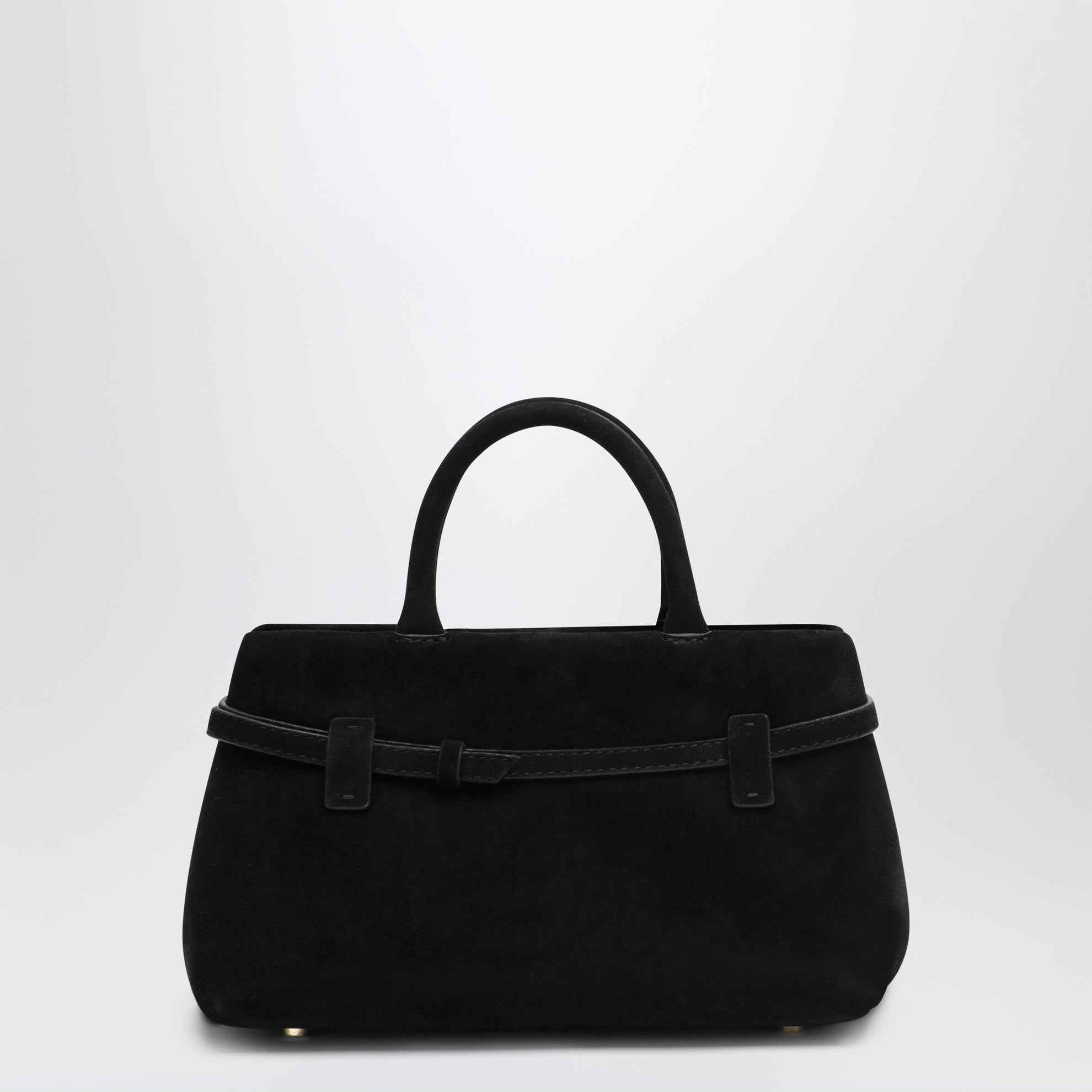 Le Cambon 25 black suede bag