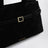 Le Cambon 25 black suede bag