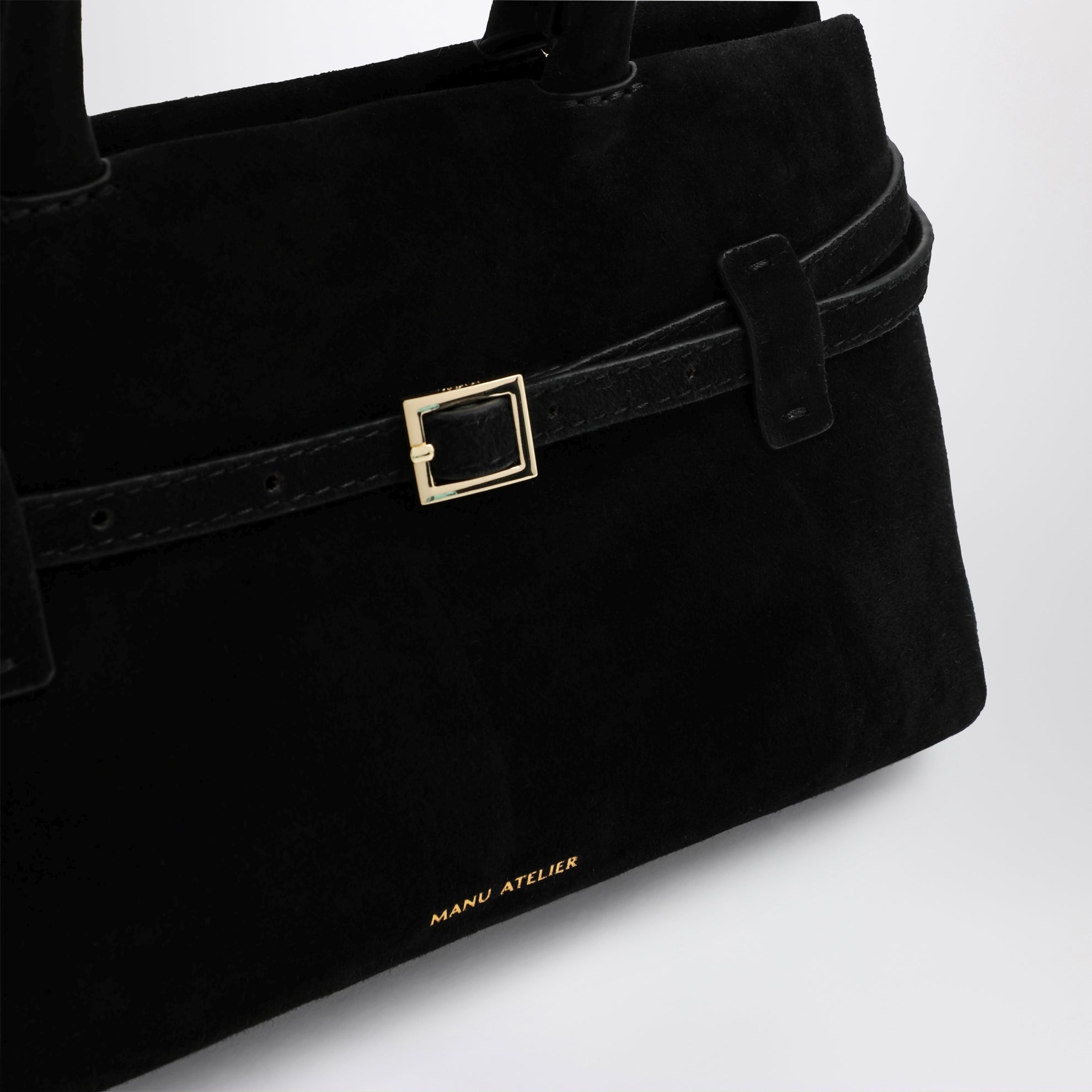 Le Cambon 25 black suede bag
