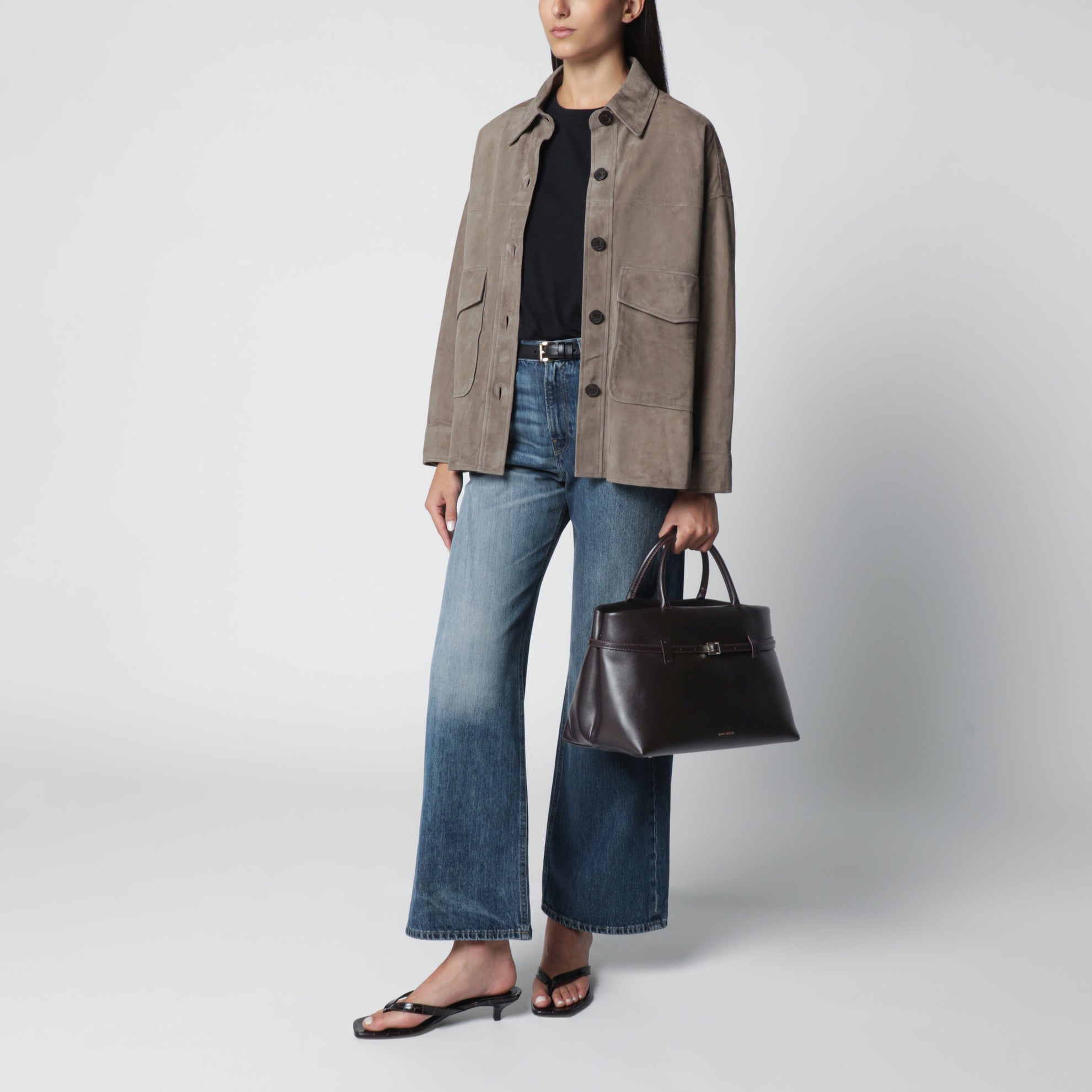 Borsa Le Cambon 35 in pelle marrone Bitter