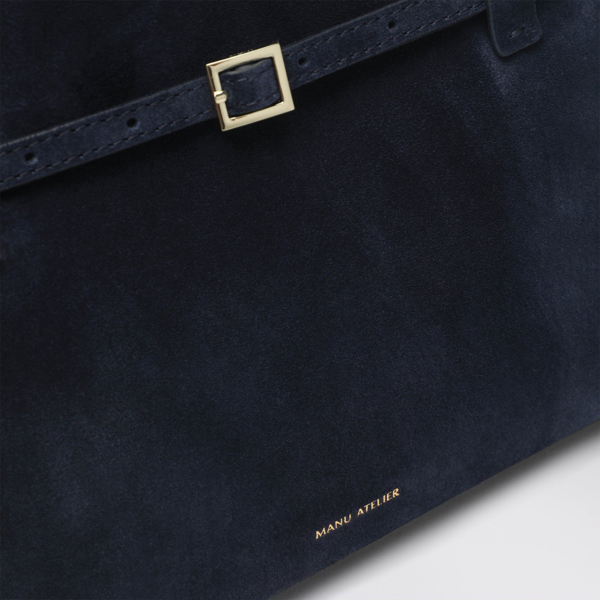 Le Cambon 35 dark blue suede bag