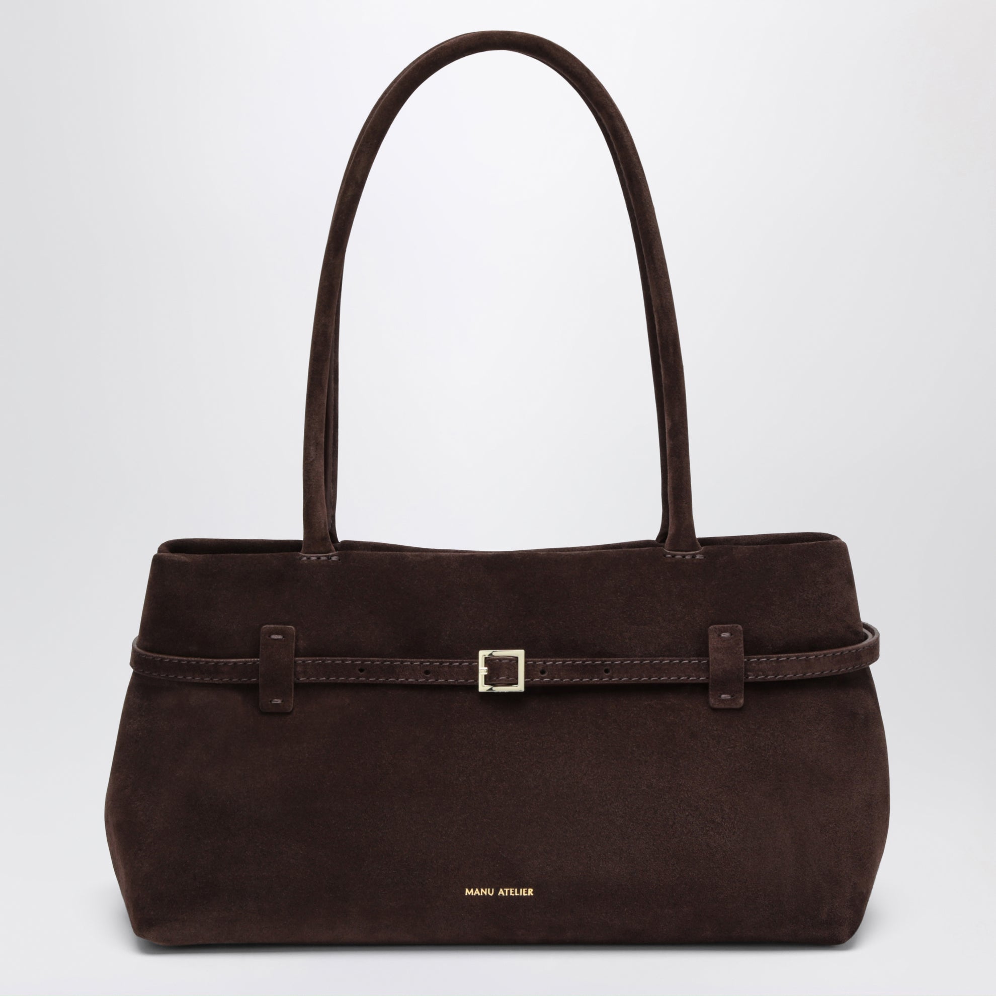 Le Cambon East West Tasche aus dunkelbraunem Wildleder