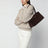Le Cambon East West Tasche aus dunkelbraunem Wildleder