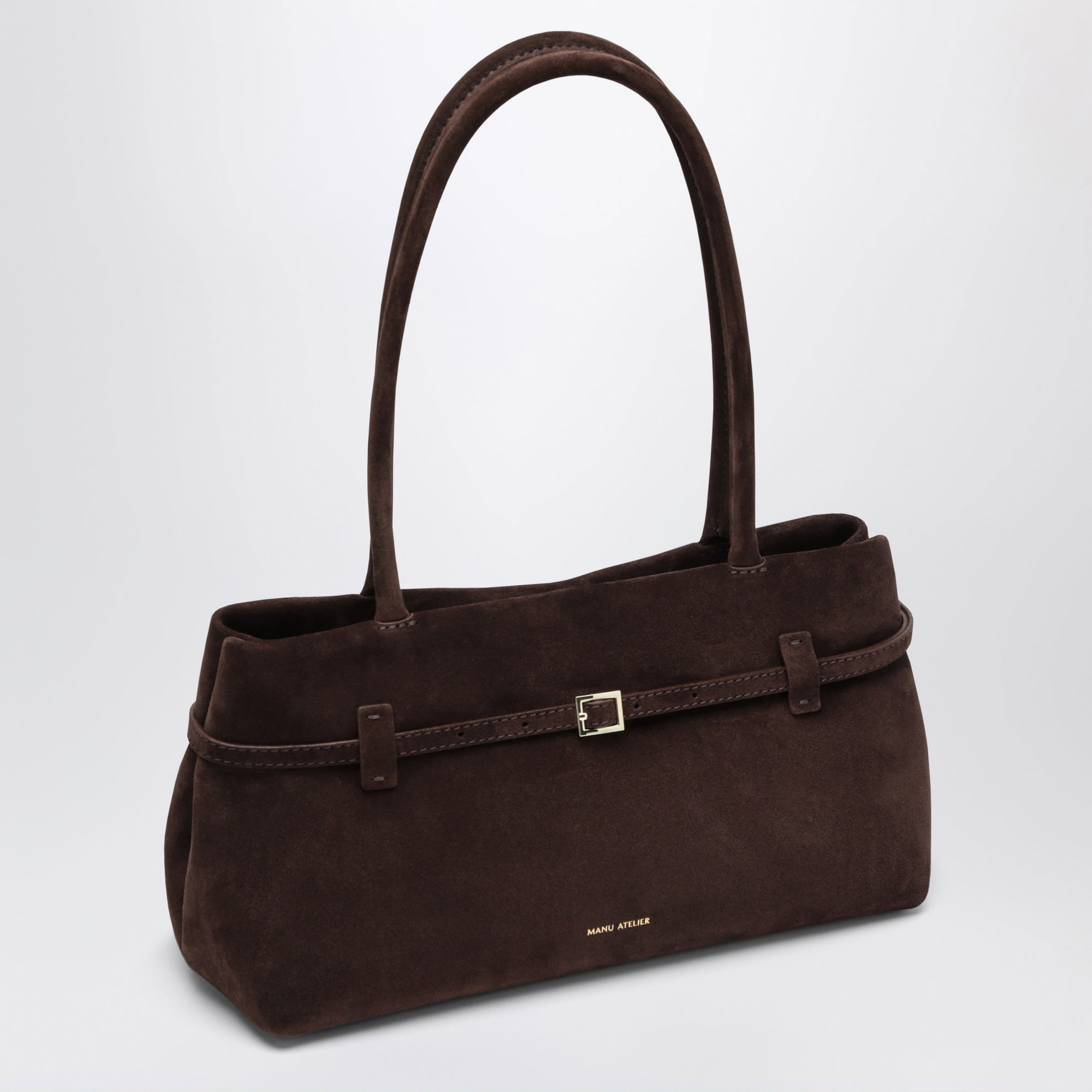 Le Cambon East West Tasche aus dunkelbraunem Wildleder