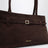 Le Cambon East West Tasche aus dunkelbraunem Wildleder