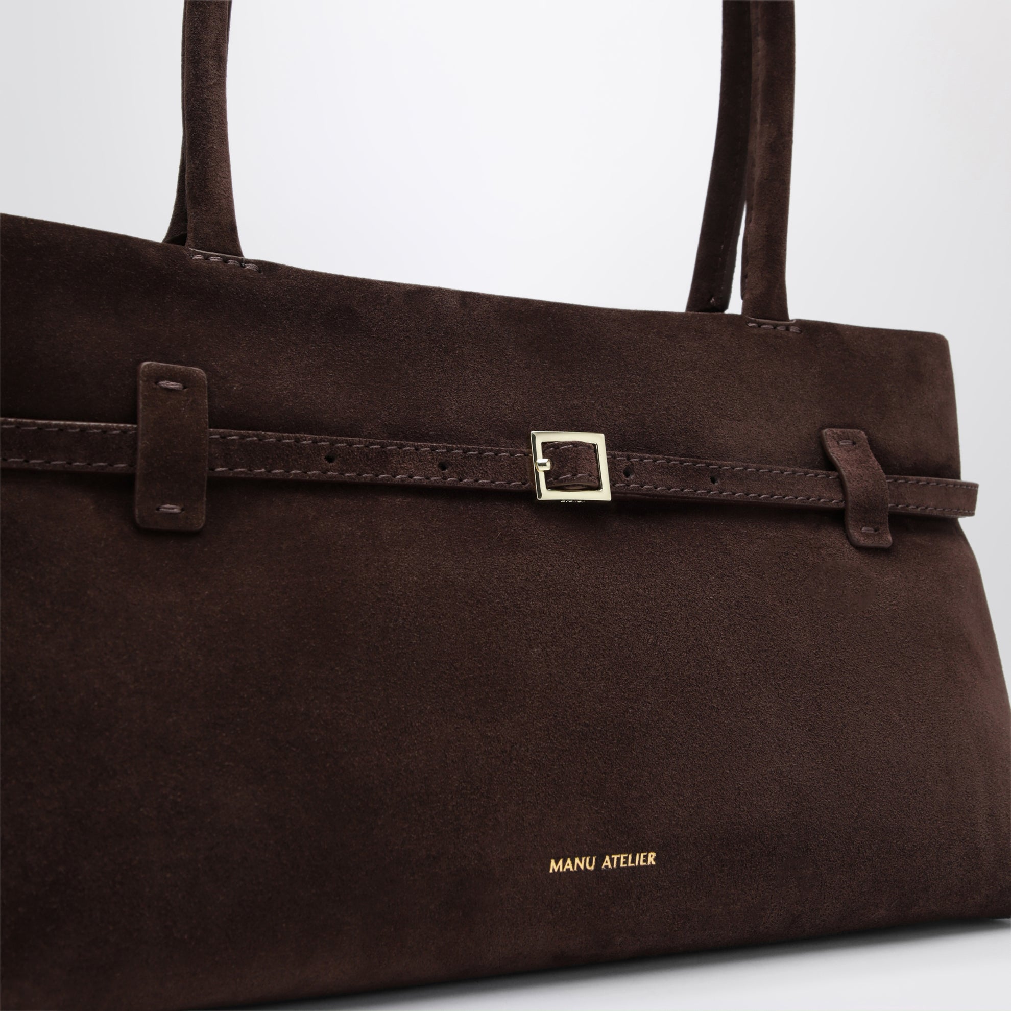 Le Cambon East West Tasche aus dunkelbraunem Wildleder