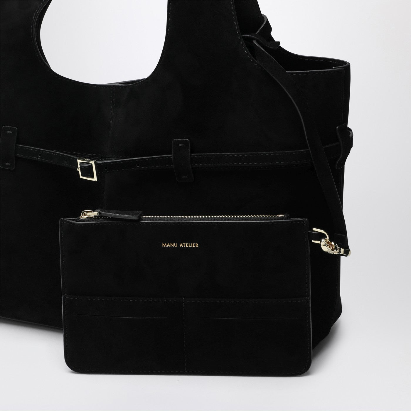 Borsa Cambon Cabas nera in suede