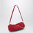 Mini Cylinder bag in perforated red suede
