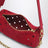 Mini Cylinder bag in perforated red suede