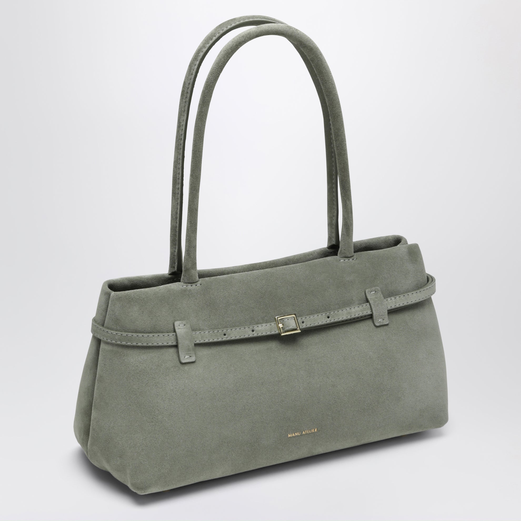 Cambon East West bag in Pepe Green suede