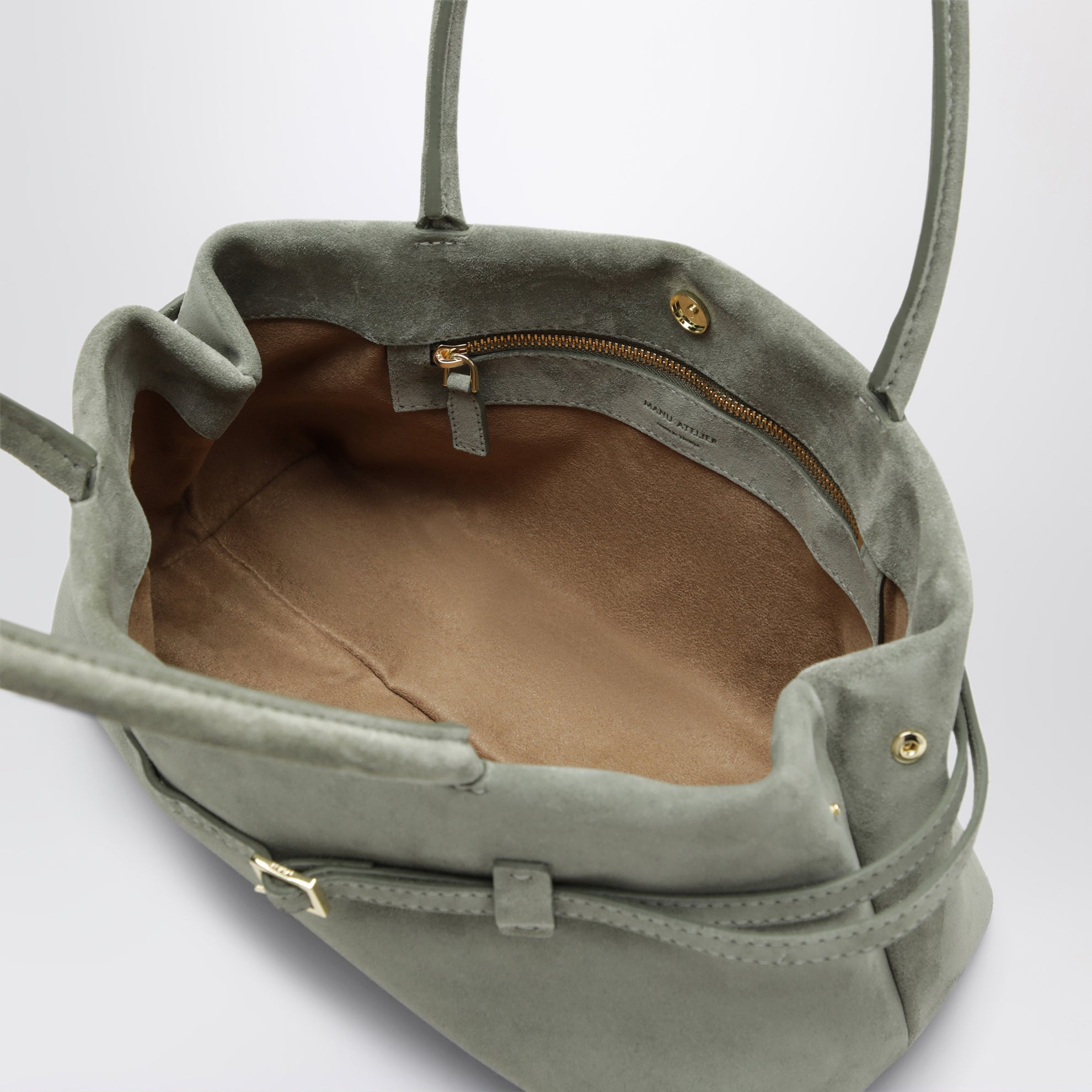 Cambon East West bag in Pepe Green suede