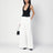 White cotton palazzo trousers