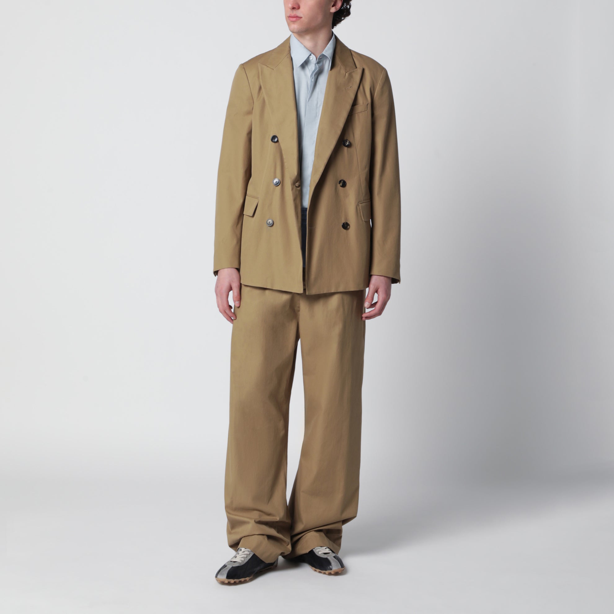 Camel double-breasted jacket