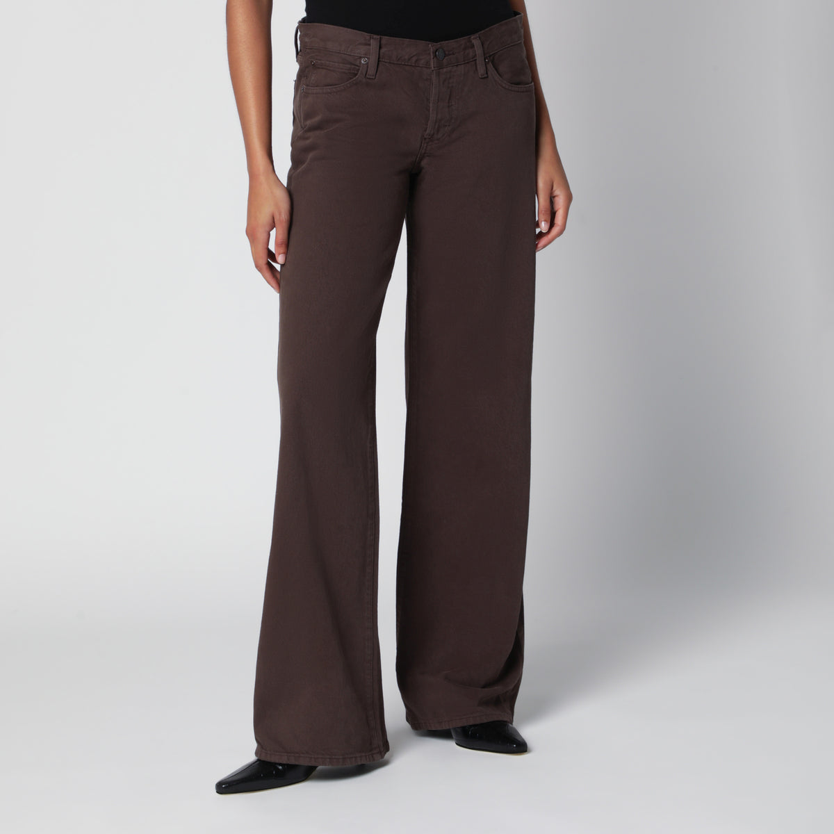 Jeans The Gray color espresso in cotone