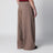 Pantalone ampio motivo gessato in lana