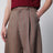 Pantalone ampio motivo gessato in lana