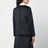 Black single breasted cotton blend jacket