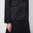 Black single breasted cotton blend jacket