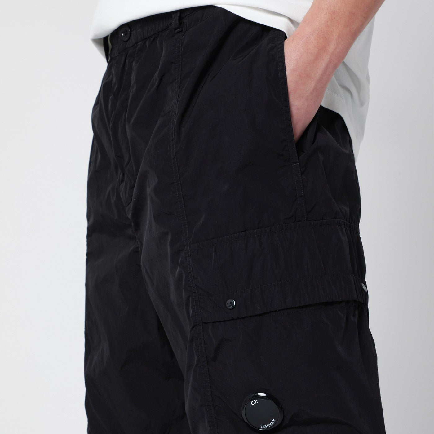 Bermuda cargo en tissu technique noir